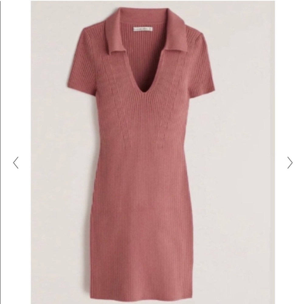 NWT Abercrombie Elevated Knit Polo Mini Dress